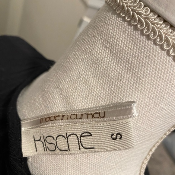 Kische Black Faux Bustier Style Tee With Mesh and Sequins - Picture 4 of 4